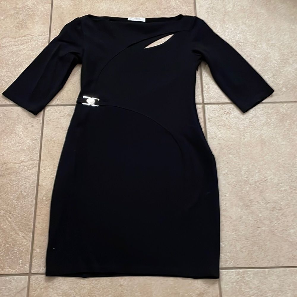 Versace Collection Black Dress with Silver Accent